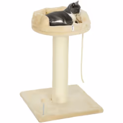 Description générale Ce joli arbre à chat design coloris beige est doté d'une plateforme d'observation, d'un griffoir, d'une ...