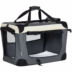 Description générale Ce sac de transport pliable PawHut est idéal pour voyager avec votre animal de compagnie. Il offre sécur ...