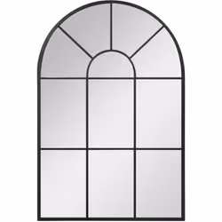 Description générale Succombez au charme de ce superbe miroir en métal noir aspect verrière de style classique. Avec ses touc ...