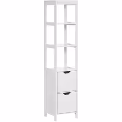 Grâce à ses dimensions peu encombrantes, ce meuble de rangement s'intègrera parfaitement dans votre salle de bain ou WC de to ...