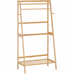 Gardez votre intérieur toujours bien rangé et organisé avec ce porte-vetêment HOMCOM. Équipé de 2 patères latérales, d'une tr ...