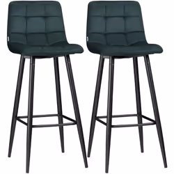 Description générale Laissez-vous séduire par le design Chesterfield et le confort de ce superbe lot de 2 tabourets de bar. V ...