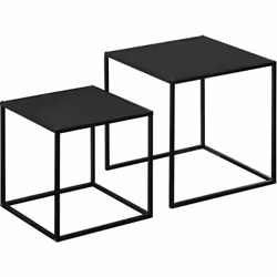 Description générale Apportez une touche de modernité élégante à votre intérieur avec ce magnifique lot de 2 tables d'appoint ...