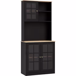 Description générale Cette jolie armoire de cuisine vitrine 3 portes en verre bicolore ajoutera une touche de modernité et d' ...