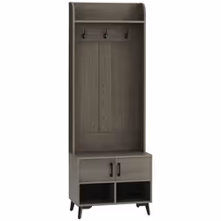 Vestiaire dentrée banc style 60x34x170cm Gris