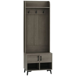 Vestiaire dentrée banc style 60x34x170cm Gris