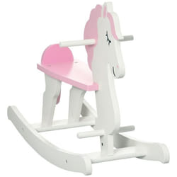 Cheval à bascule licorne en bois - HOMCOM - 68x27x46cm - Pour enfant de 1 à 3 ans
