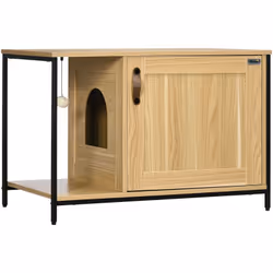 Description générale Cette jolie maison de toilette pour chat au design industriel offre à votre animal un petit cocon pour f ...