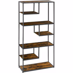Cette bibliothèque étagère de rangement est idéale pour installation dans votre salon, chambre, bureau, etc. Équipée de 7 niv ...