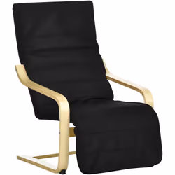 Ce joli fauteuil relax avec repose-pied réglable et structure en bois de bouleau apportera une touche scandinave chaleureuse  ...