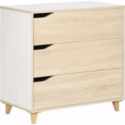 Description générale Cette jolie commode design scandinave dotée de 3 tiroirs coulissants vous permettra de ranger vos vêteme ...