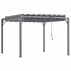 Description générale Cette splendide pergola à lames orientables vous permettra de passer d'agréables moments dans votre jard ...