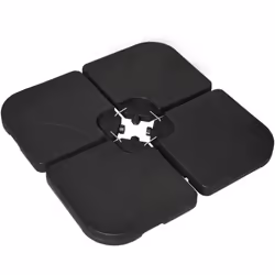 Ce lot de 4 poids de lestage carré avec poignée maximisera la stabilité et sécurité de votre parasol. Par condition ventée, v ...