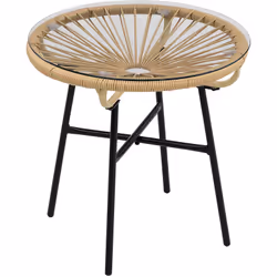 Donnez à vos espaces extérieurs une touche chic avec cette table basse de jardin Outsunny. Dotée d'un élégant plateau en verr ...