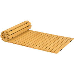 Allée chemin de jardin en lattes de bois enroulable - dim. 185L x 60l x 1,9H cm - bois de sapin pré-huilé