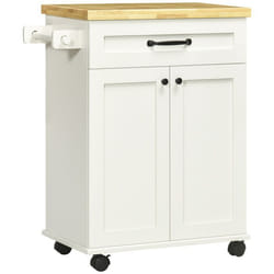 HOMCOM - Desserte de cuisine - Bois - 68x40x835cm - Blanc