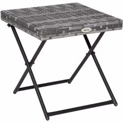 Apportez une touche d'élégance à votre intérieur ou extérieur avec cette superbe table basse pliable. En résine tressée imita ...
