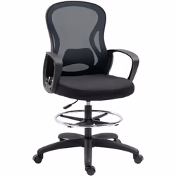 Description générale Cette chaise de bureau assise haute réglable est le modèle idéal pour travailler dans le confort. Instal ...