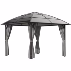 Description générale Ce magnifique pavillon de jardin en alliage d'aluminium, acier époxy et polycarbonate est parfait pour p ...