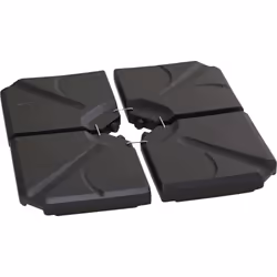 Ce lot de 4 poids de lestage carré maximisera la stabilité et sécurité de votre parasol déporté. Par condition ventée, vous p ...