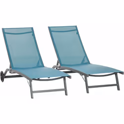 Ce superbe lot de 2 bains de soleil style contemporain sublimera votre extérieur ! Doté d'un revêtement très élégant en texti ...