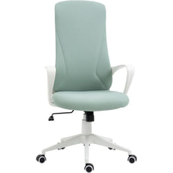 Fauteuil de Bureau ergonomique avec accoudoirs et roulettes pivotant - Fonction Inclinaison et Hauteur réglable dim. 62L x 56l x 119,5H cm - Vert