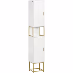 Description générale Optimisez l'espace et réduisez le désordre avec ce meuble de salle de bains Kleankin. L'armoire combine ...