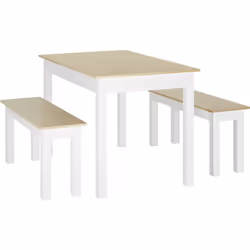Ce superbe ensemble table à manger accompagnée de 2 bancs style contemporain vous permettra d'aménager l'espace intérieur de  ...
