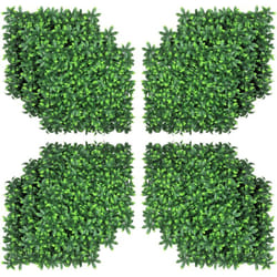 Haie artificielle feuilles de laurier - treillis extensible - brise-vue canisse végétale feuillage réaliste 12 panneaux 50L x 50l cm PE vert