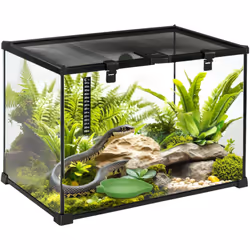 Description générale Ce terrarium en verre est l'habitat idéal pour les reptiles, tortues et amphibiens. Son couvercle grilla ...