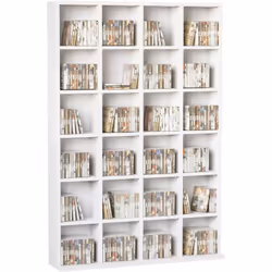Cette étagère de rangement de qualité est idéale pour organiser vos CDs, DVDs, livres, etc. Les tablettes ajustables permette ...