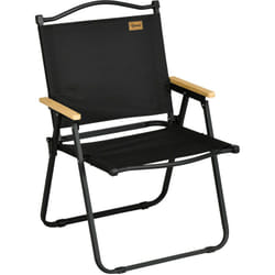 Outsunny - Chaise de plage camping pliante - poignée - structure acier oxford noir