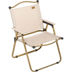 Outsunny - Chaise de plage camping pliante - poignée - structure acier aspect bois oxford beige