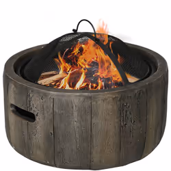 Ce magnifique braséro boule de feu aspect bois vous permettra de profiter d'une petite braisée lors des fraiches nuits d'été  ...