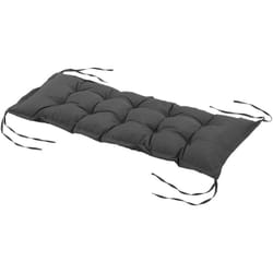 Coussin d'assise pour banc de jardin rembourrage épais 100 x 40 x 10 cm polyester gris