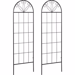 Ce lot de treillis d'Outsunny ne sert pas uniquement de support aux plantes grimpantes mais valorisent aussi votre jardin par ...