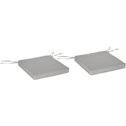Outsunny - Lot de 2 coussins d'assise carrés chaises fauteuils tabourets - coussins déhoussables zippés avec cordons d'attache - dim. 45L x 45l cm