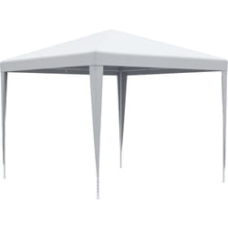 Outsunny - Tonnelle barnum de jardin dim. 2,7L x 2,7l x 2,54H m métal époxy toile pe haute densité blanc