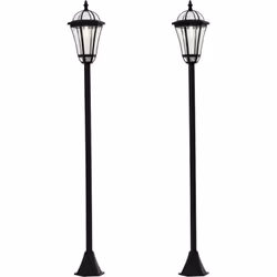 Description générale Ce superbe lot de 2 lampadaires LED noirs à énergie solaire apportera une touche d'élégance et de romant ...