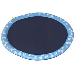 PawHut - Piscine tapis jet deau - PVC - 150x150x8cm - Bleu