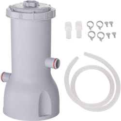 Outsunny - Pompe de filtration épurateur à cartouche pour piscine hors sol 3785 L/h 90 w blanc