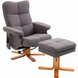 Ce fauteuil de massage HOMCOM allie design élégant en polyester effet lin et confort optimal. Son dossier ajustable et son re ...