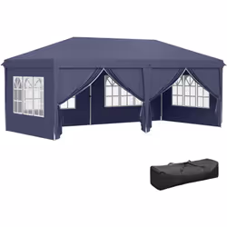 Cette superbe tonnelle de jardin pop-up avec 6 parois latérales amovibles et 4 fenêtres vous permettra de profiter pleinement ...