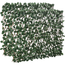 Lot de 2 haies artificielles feuilles de lierre - treillis extensible - brise-vue canisse végétale feuillage réaliste osier polyester
