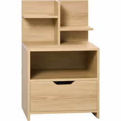 Redorez votre décoration en intégrant cette sublime table de nuit multi-rangement aspect bois. Equipée d'un tiroir, d'une nic ...