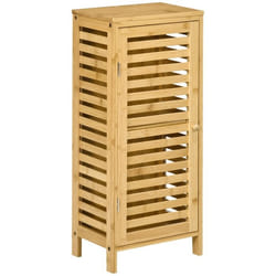 kleankin - Armoire de salle de bain en bambou - Bambou - 30x19.9x70cm - Bois naturel