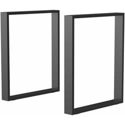 Homcom - Lot de 2 pieds rectangulaires design contemporain - H.72 cm - acier noir