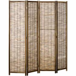 Succombez au charme de ce superbe paravent intérieur 4 panneaux en bois de paulownia et roseau. Ses matériaux naturels offren ...