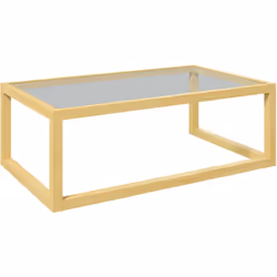 Cette jolie table basse design contemporain en verre trempé et bois d'hévéa va sublimer votre intérieur ! Son aspect épuré et ...
