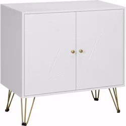 Ajoutez une touche de style à votre intérieur avec ce magnifique petit buffet style Art déco motif graphique. Équipé de 2 por ...